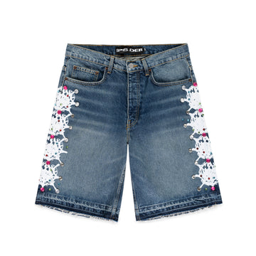 WEB STONE DENIM SHORT