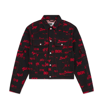 5EX AOP DENIM TRUCKER JACKET